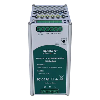 Fuente de alimentación / 48 VCC / 240 W / 5 A / Riel DIN / 100-240 VCA