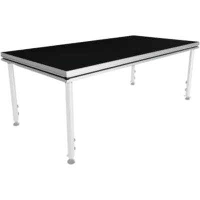 Tarima Modular para Escenario / 200 x 100 cm / Estructura de Aluminio / Superficie Antideslizante / 7.8 cm de Altura