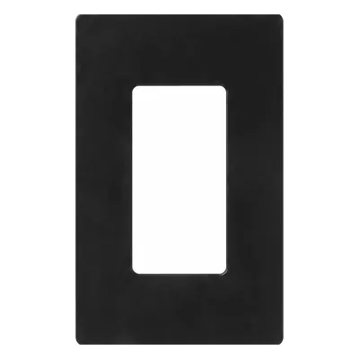 Placa de pared Lutron CW1BL de 1 espacio en negro brillante