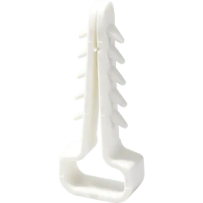 Grapa Taquete de Nylon para Fijación de Cables en Interior y Exterior / Color Blanco / 6 × 10 mm / Paquete con 100 Piezas