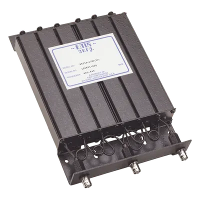 Duplexer / Rechazo de Banda / 400-440 MHz / 4.6-6 MHz Sep. / 50 W / BNC Hembra / 6 Cavidades / 1.25x6x9.5 in