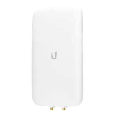 Antena sectorial simétrica UniFi, doble banda con apertura de 90° en 2.4 GHz (10 dBi) y 45° en 5 GHz (15dBi)