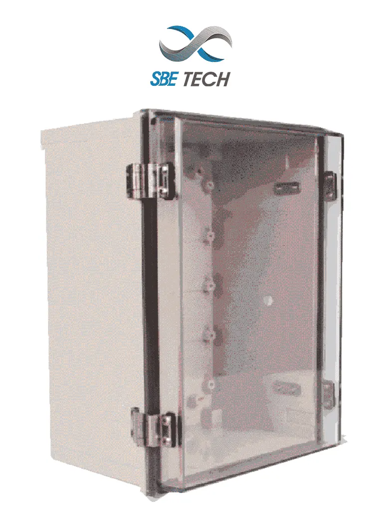 Gabinete plástico para exterior SBE TECH SBE-TR15015090 con cubierta transparente