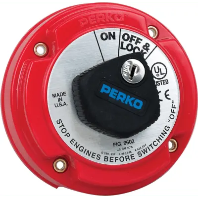 Interruptor de batería marina PERKO 9602DP con bloqueo por llave