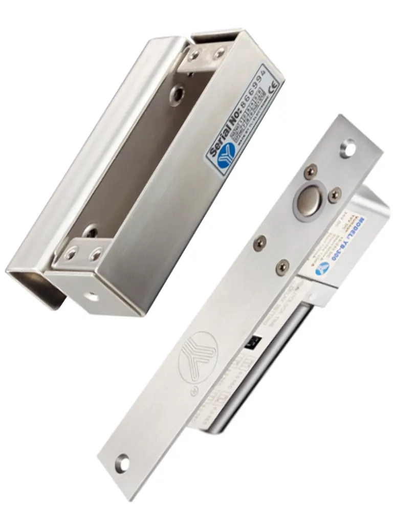 Cerradura eléctrica de perno YLI YB-300 con soporte YM-600