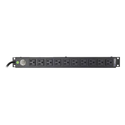 PDU horizontal LINKEDPRO HTCM-1U-10C con 10 contactos y montaje 1U