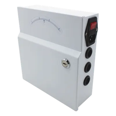 Fuente de poder profesional de 24 Vca @ 4 Amper, para 4 camaras, con voltaje de entrada de: 110 Vca 