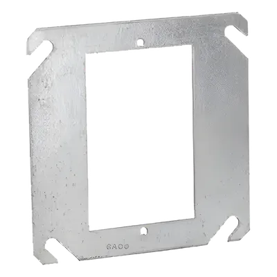 Sobretapa plana RACO HUB-787 de acero galvanizado para caja de 4 x 4 in