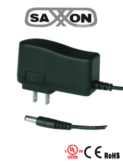 Fuente de poder SAXXON PSU1201-E de 12 Vcc y 1 A para CCTV