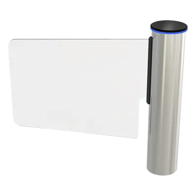 Torniquete de Ala o Bandera / Acero Inoxidable 304 / Cristal Templado / Acceso Bidireccional / Corona LED RGB / Operación -20°C a +68°C
