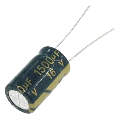 Capacitor Electrolítico / 1500 µF / 16 Vcc / Radial / 105 °C / 10 x 20 mm