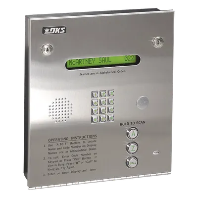 Control de acceso / Gabinete empotrable / 2 puertas / 3000 números telefónicos / 11 dígitos / Directorio LCD / Líneas analógicas y digitales
