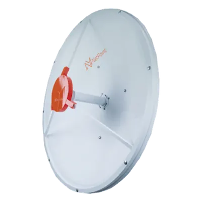 Antena parabólica profunda blindada / 3 ft (0.9 m) / 4.5-5.5 GHz / 34 dBi / SLANT 45° y 90° / Alcance 60 km / N-hembra