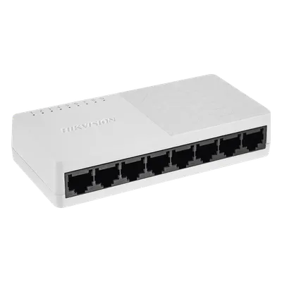 Switch de escritorio Hikvision DS-3E0108D-O de 8 puertos 10/100 Mbps