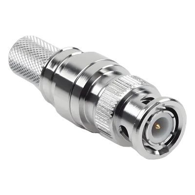 Conector BNC Macho Plegable con Pin Cautivo para Cables RG8 - LMR400