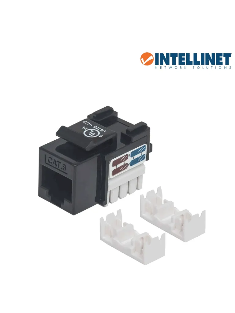 INTELLINET 210720 Jack RJ45 CAT6 Keystone / de impacto 110 / color negro