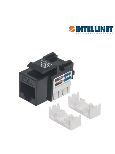 INTELLINET 210720 Jack RJ45 CAT6 Keystone / de impacto 110 / color negro