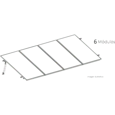 Estructura fotovoltaica BASEL KITBASEL1X6 para losa plana, 3 módulos