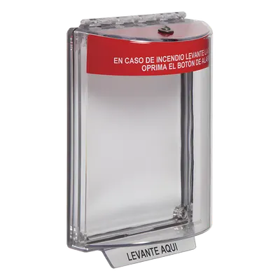 Cubierta Protectora de Policarbonato STI-13010FR-ES para Estaciones Manuales y Dispositivos de Control