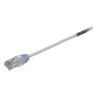 Cable de Parcheo UTP Cat6 / 28AWG Diámetro Reducido / 0.5 m (1.64 ft) / LSZH / Blanco