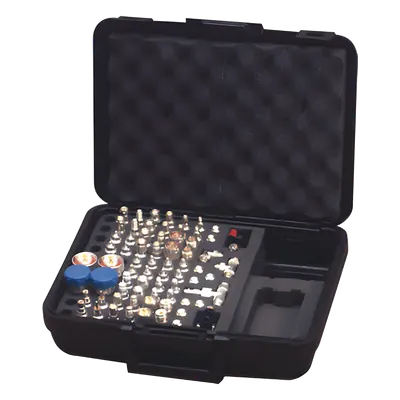 Kit de Adaptadores RF / 70 Piezas / Conectores Unidapt / Estuche con Bisagras / Bronce Fosforado con Oro