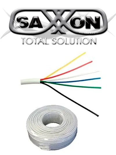 Cable de alarma SAXXON OWAC6100J de 6 conductores y 100 metros
