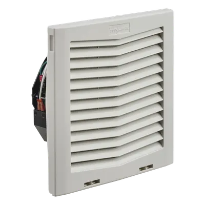 Ventilador con Filtro de Montaje Lateral / 159 CFM / 115 Vca / Diseño Click-Fit / Rejillas con Bisagra / Color Gris Claro