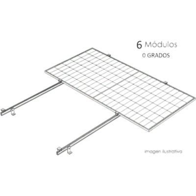 Sistema de montaje solar BASEL KITBASEL1X6A0 para 6 módulos