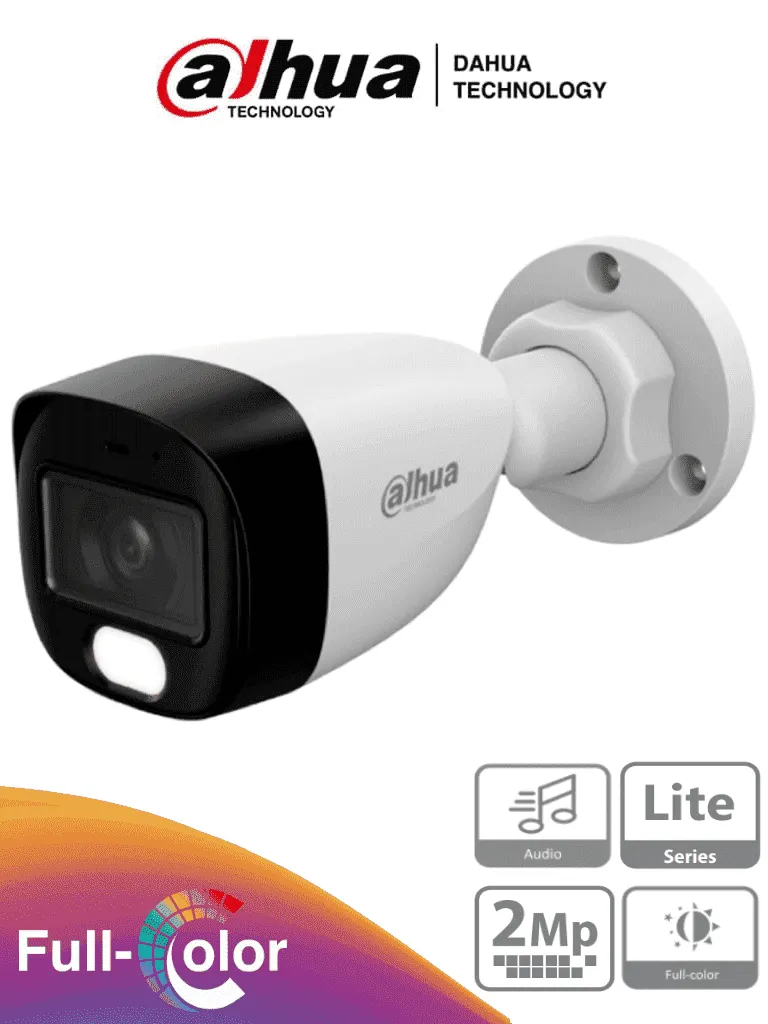 Cámara Bullet DAHUA DH-HAC-HFW1209CN-A-LED-S3 con Lente de 2.8 mm y Micrófono Integrado