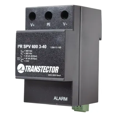Supresor de Sobretensiones / 600 VDC / 20 kA In / 40 kA Imax Tipo 2 / DIN Rail