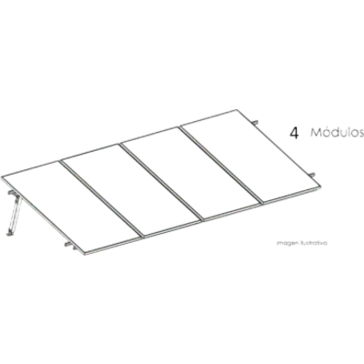 Sistema de montaje solar BASEL KITBASEL1X4 para 4 módulos