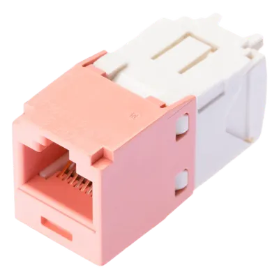 Jack RJ45 / Categoría 6 / Clase E / 8P8C / Terminación sin herramienta / Color Rosa
