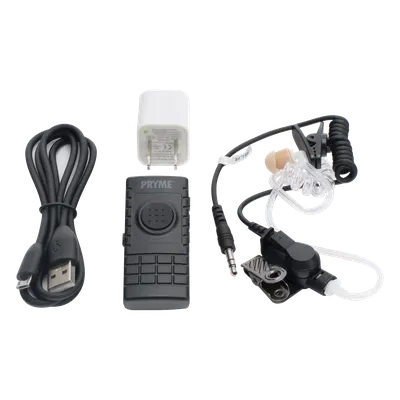 Micrófono de solapa inalámbrico PRYME BTH300MAXKIT2 con PTT y tubo acústico