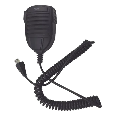 Micrófono para Radio Móvil / Conector 8 Pines / IP54 / Cable PU con Kevlar / 40 kg Resistencia / PTT con Guantes
