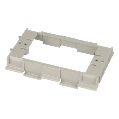 Soporte para Faceplates en Canaleta / Diseño de Dos Caras / PVC Rígido / UL94 V-0 / 69.6 x 15.24 x 110.7 mm / TIA/EIA y NEC Artículo 388