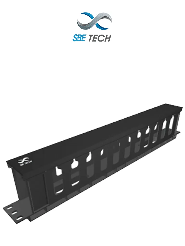Organizador horizontal de cable SBE TECH SBE-OH1UR para rack 1U