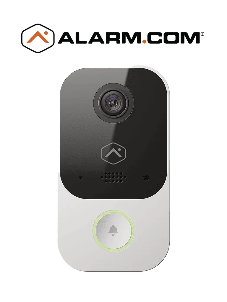 TIMBRE CON CAMARA PoE DE ALARM.COM. - Timbre cámara 2MP, Visión 150° Horizontal y Vertical, Resolución Full HD, Alto Rango dinámico (HDR) y visión nocturna infrarroja.