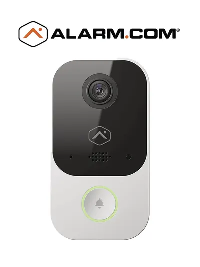 TIMBRE CON CAMARA PoE DE ALARM.COM. - Timbre cámara 2MP, Visión 150° Horizontal y Vertical, Resolución Full HD, Alto Rango dinámico (HDR) y visión nocturna infrarroja.