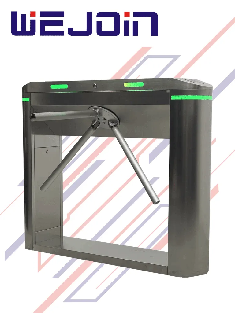 WEJOIN WJTS212 - Torniquete Automático Industrial  Servo Motor  3M Ciclos  Bidireccional  Alto Flujo  Acero Inoxidable  LED  Sin Contacto  Exterior Protegido Compatible con Cualquier Control de Acceso