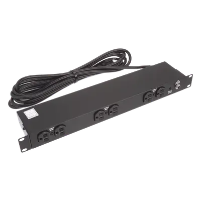 PDU Básico de Rack / 6 Salidas NEMA 5-15R / Entrada NEMA 5-15P / 19 in / 1UR / 15 A / 120 Vca
