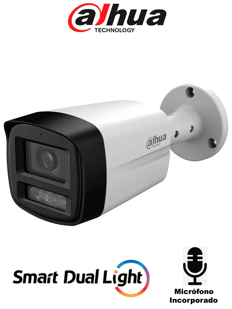Cámara bullet Dahua DH-HAC-HFW1801TLMN-IL-A-S3 4K con audio