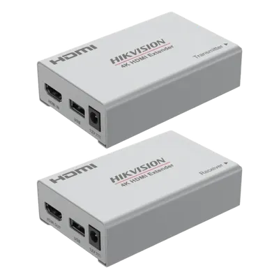 Extensor HDMI Hikvision DS-52EX01HI-4K con alcance de hasta 120 m