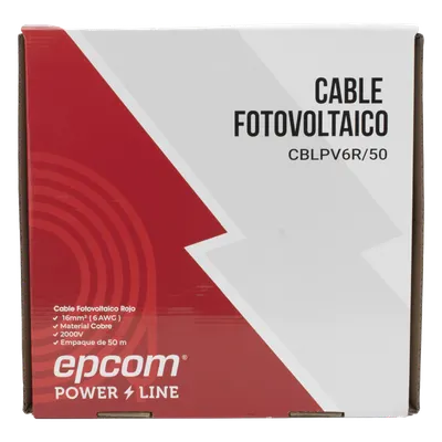 Cable fotovoltaico EPCOM POWERLINE CBL-PV-6R/50 de 16 mm²
