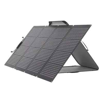 Módulo Solar Portátil y Flexible de 220W Recomendado para Estaciones Portátiles EFD330, EFD350 ó EFD500 / Ajuste de Ángulo / Carga Eficiente / Incluye Cable XT60 a MC4