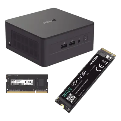 Kit Mini PC Barebone / Core i5-1340P 13 Gen / 16 GB DDR4 / 512 GB NVMe SSD / WiFi 6 / 2.5 GbE / 4 Monitores