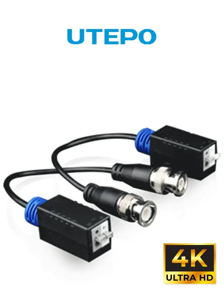 Transceptores de video UTEPO UTP101P-HD para CCTV hasta 4K