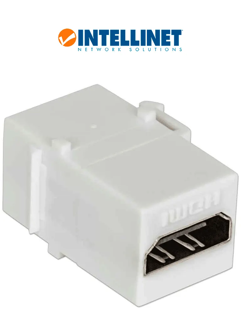 Cople HDMI Keystone INTELLINET 771351 blanco para conexión hasta 4K