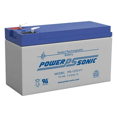 Batería de respaldo POWER SONIC PS-1270-F1 de 12 V y 7 Ah