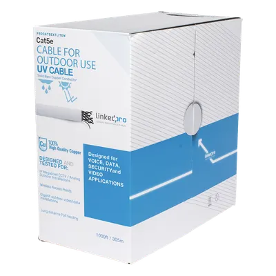 Cable UTP Cat5e LINKEDPRO PRO-CAT5-EXT-LITEW-V2 para exterior, 305 m
