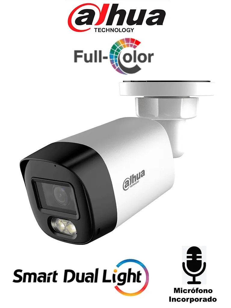 Cámara bullet Dahua DH-HAC-HFW1500RLN-IL-A-S3-DIP de 5 MP